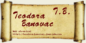 Teodora Banovac vizit kartica